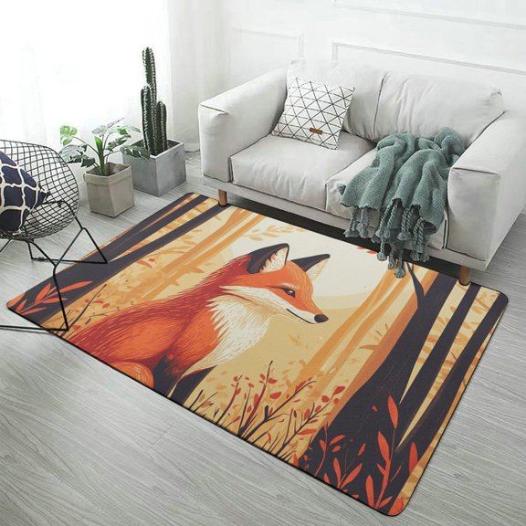 Fox (8) Carpet Rug for Home Living Room Bedroom Sofa Doormat Decor Area Rug Non-slip Mat