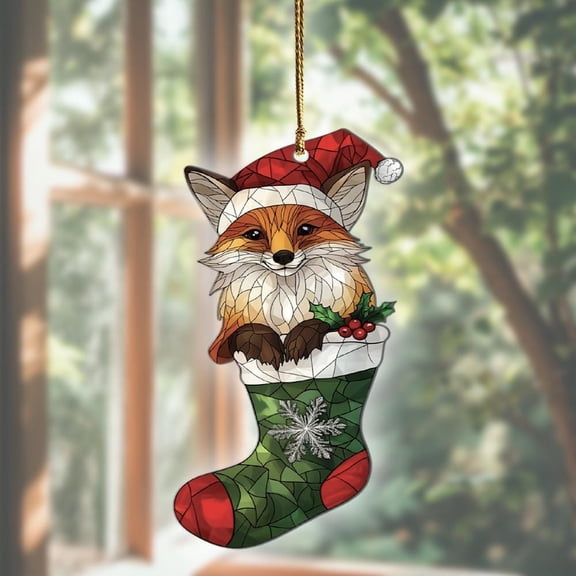 Fox Acrylic Suncatcher, Fox Ornaments, Fox Decor, Fox Gifts For Women Men, Fox Sun Catcher For Window Hanging, Fox Christmas Ornaments