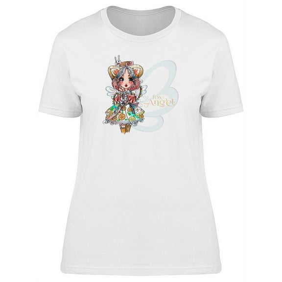 Fox Angel Kawaii Fashion Girl Tee Women's -Image by Shutterstock