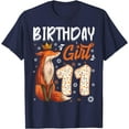 thumbnail image 1 of Fox Animal Lovers 11th Birthday Girl B-day 11 year old Unisex Unisex T-Shirt for Men Women Kids for Men Women Kids,Navy Color,Size YXL, 1 of 5