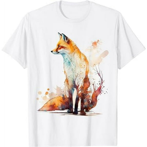 Fox Art Animal Lover Motif Animal Artwork Fox T-Shirt