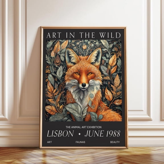 Fox Art In The Wild Wall Poster - The Animal Art Exhibition - A Blend Of Art, Fauna, And Beauty Wall Decor Wall Art, Modern Wall Decor, 16x24 UNFRAMED
