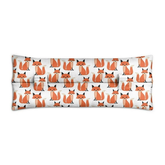 Fox Artistic Forest Print Mastectomy Pillow for Car - Pressure Relief Seat Belt Cushion After Surgery, Machine Washable for Women (Fluffy Cartoon Floral Design)