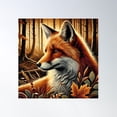 thumbnail image 1 of Fox Autumn Glade Poster Wall Art, Modern Wall Decor For Living Room Bedroom, 16x24 UNFRAMED, 1 of 3