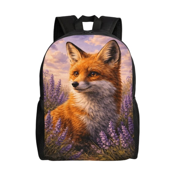 Fox Backpack Full Front Print Travel Laptop Bag for Men and Women