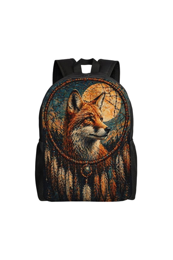Fox Backpack Full Front Print Travel Laptop Bag for Men and Women