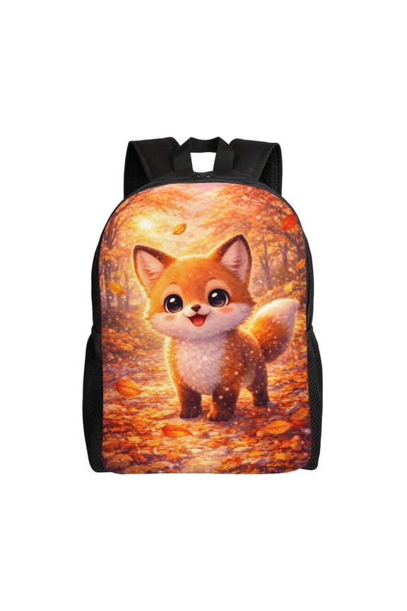Fox Backpack Full Front Print Travel Laptop Bag for Men and Women