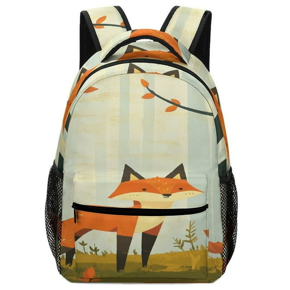 Fox Backpack Men Women Teenage Daypack College Canvas Bags Lightweight