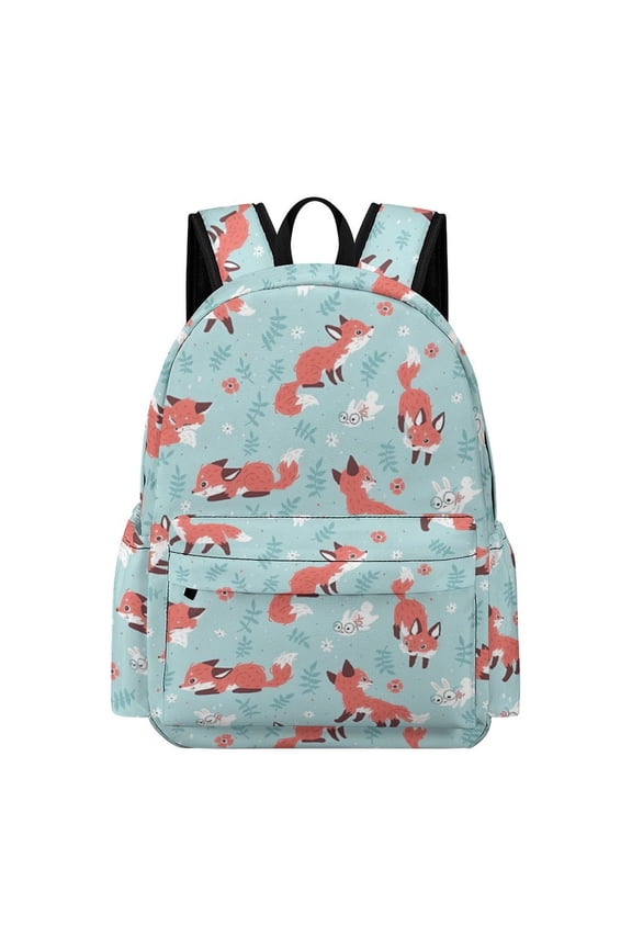 Fox Backpack for Men Women Teenager 17 Inch Fox Schoolbag Travel Cartoon Backpacks