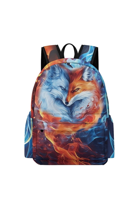 Fox Backpack for Men Women Teenager 17 inch School Backpack Lightweight Breathable Travel Backpacks