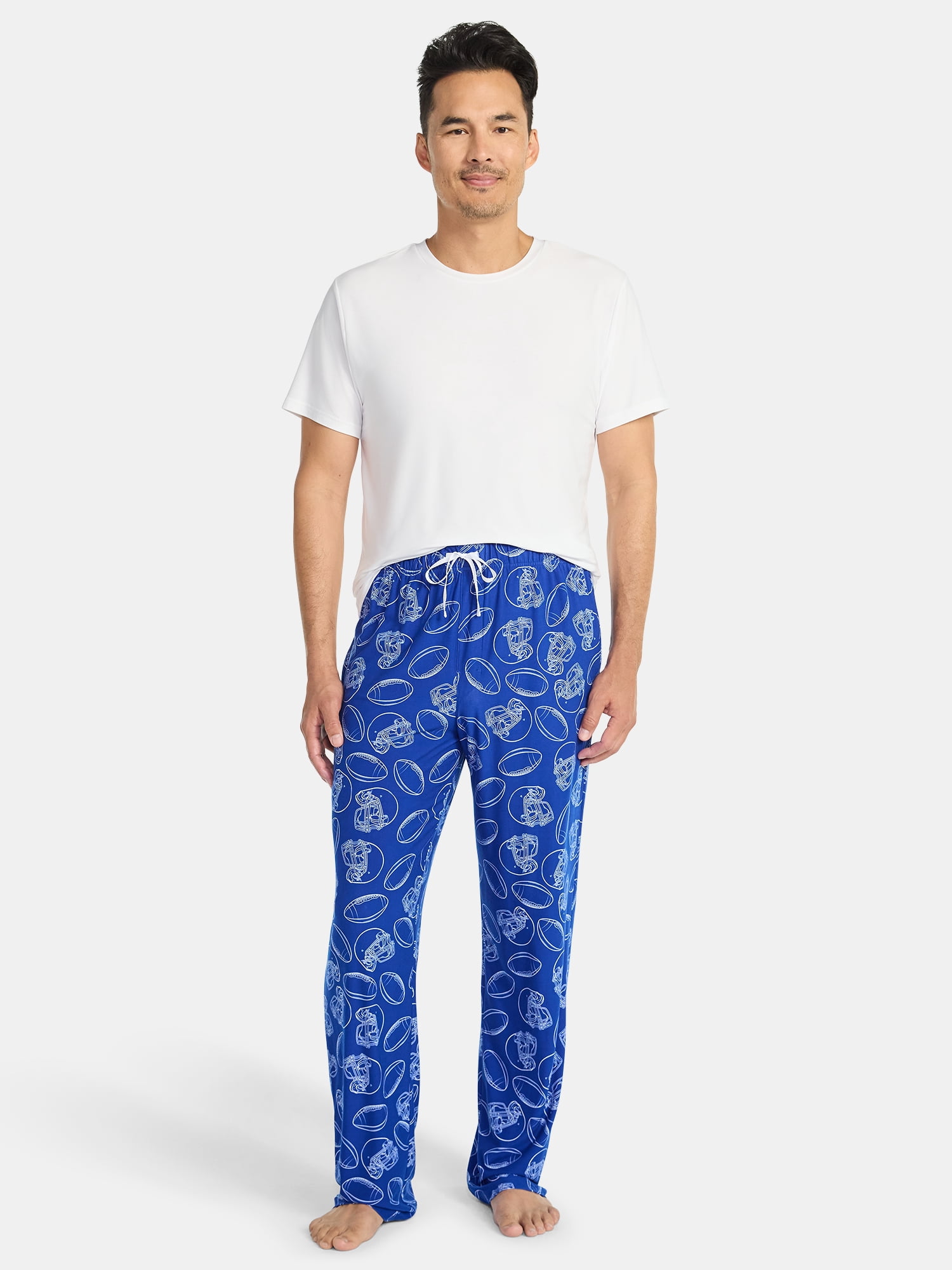 Fox + Badger Men's Short Sleeve Top and Pajama Pants Sleep Set, 2-Piece, Sizes S-XXL