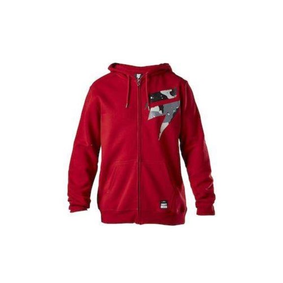 Fox Barbolt Fleece Hoodie (Small, Cardinal)