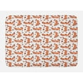 thumbnail image 1 of Fox Bath Mat, Repetitive Pattern of Cartoon Design Wild Animal and Meat, Plush Bathroom Decor Mat with Non Slip Backing, 29.5" X 17.5", Burnt Sienna Cinnamon, by Ambesonne, 1 of 2