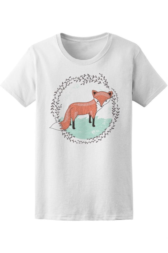 Fox | Biting Wreath T-Shirt Women -Image by Shutterstock, Female Small