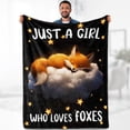 thumbnail image 1 of Fox Blanket Gifts for Kids Woman - Just A Girl Who Loves Foxes Themed Cute Animal Lovers Throw for Teen Adults Soft Fleece Cozy Bed Couch Decor Birthday Christmas Lightweight Blanket 50"x60", 1 of 5