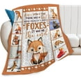thumbnail image 1 of Fox Blanket Soft Cozy Warm Cute Fox Throw Blanket Super Fox Fleece Plush Decor Blanket Gifts for Girls Boys Kids Women 60"X80", 1 of 6