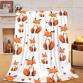 thumbnail image 1 of Fox Blanket Super Cozy Soft Fox Animal Throw Blanket Warm Plush Fluffy Foxes Stuff Gifts for Women Girls Fleece Flannel Gift Blankets for Kids Adults 50"X40", 1 of 6