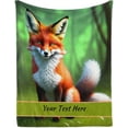 thumbnail image 1 of Fox Blankets and Throws, Customized Blanket with Name for Girl Women, Soft and Comfortable, 30"" x 40 Inches, 1 of 5