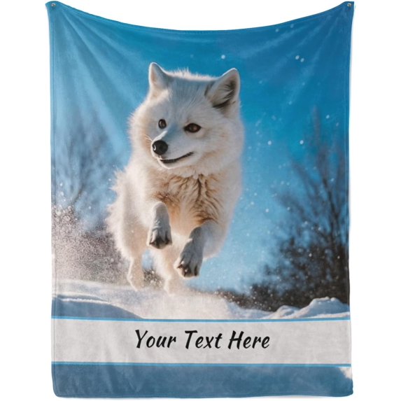 Fox Blankets and Throws, Customized Blanket with Name for Girl Women, Soft and Comfortable, 30"" x 40 Inches