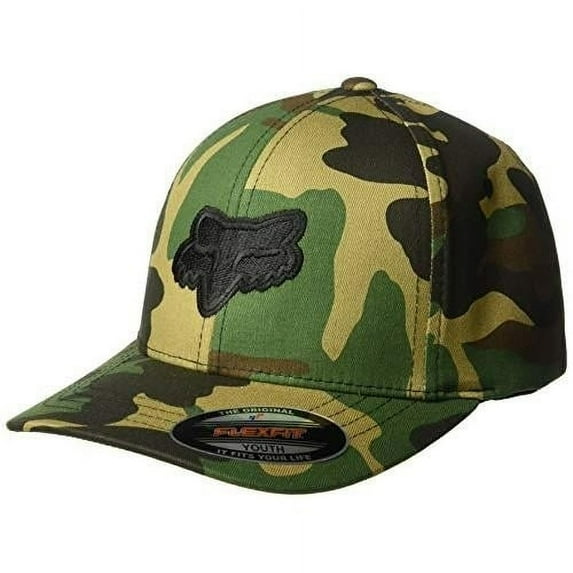 Fox Boys' Big Youth Legacy Flexfit HAT, Camo, OS ONE SIZE CAMO