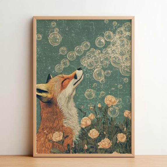 Fox Bubble Dreams Whimsical Woodland