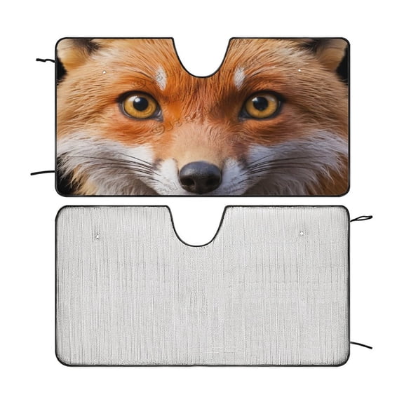 Fox Car Windshield Sun Shade for Front Window, Sun Protector for UV Ray, Sun Blocker Keep Interior Cool, Car Sun Screen Prevent Dashboard Fade 51"x28"