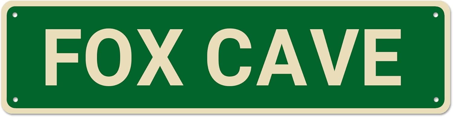 Fox Cave Sign, Fox Sign Fox Decor Fox Lover Gift, Funny Wall Decor for ...