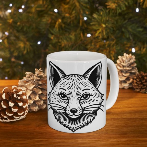 Fox Ceramic Coffee Mug, Beastly Fun Characters, oz oz.jpg