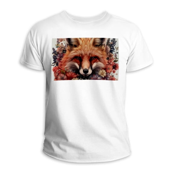 Fox Classic White 100% Cotton T-Shirt for Men and Women - Comfortable and Stylish Unisex Tee - Breathable Summer Top