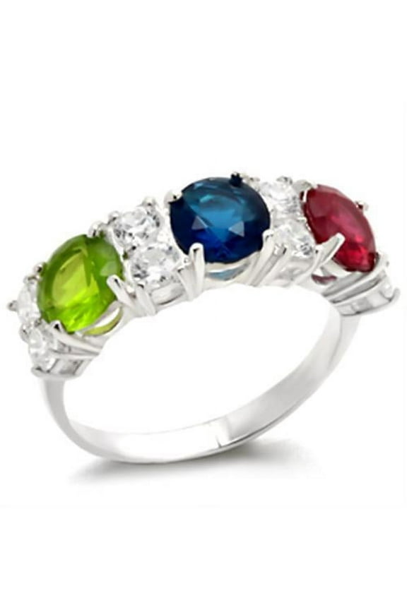 Fox Cocktail Ring - 925 Sterling Silver, AAA CZ , Multi Color - 40604