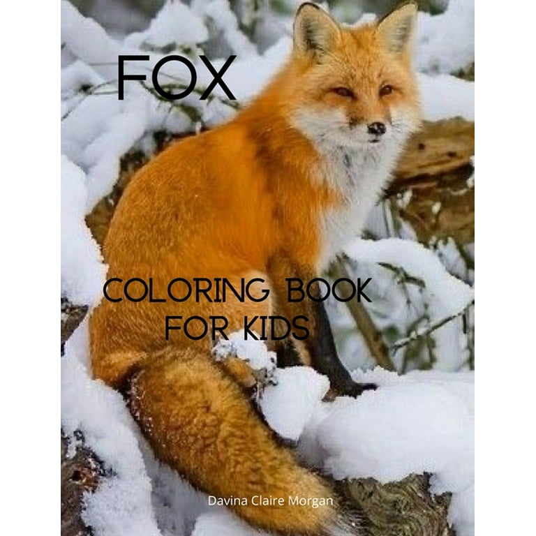 Coloring Book for Children Depicting a Cartoon Fox. Cute Little