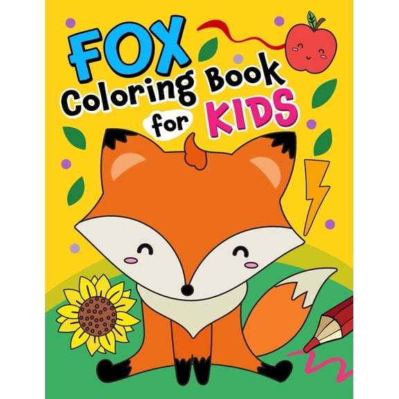 Fox Coloring Book for kids, (Paperback)