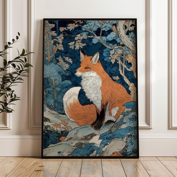 Fox Contemporary Nature Inspired Poster Unframed Paper Print