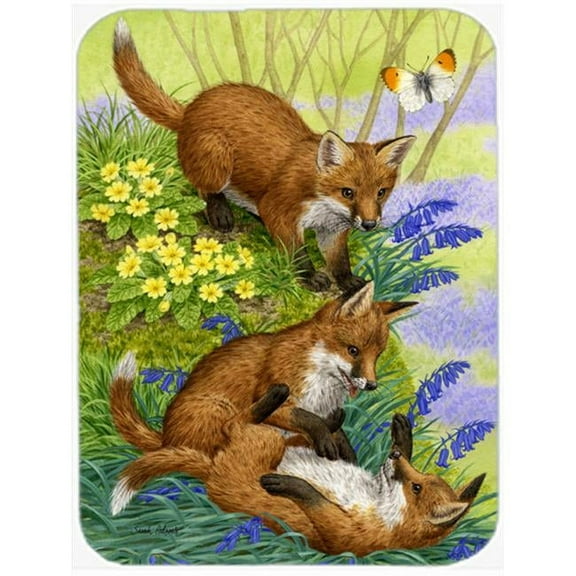 Fox Cubs Glass Cutting Board- Large