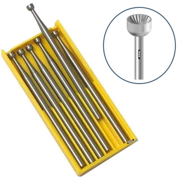 Fox Cup Bur German Made Jewelry Burs Concave Cutter Size 1.5mm Pack of 6