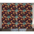 thumbnail image 1 of Ambesonne Fox Curtains 2 Panel Set, Small Forest Animals Pond, 108" x 90", Multicolor, 1 of 3