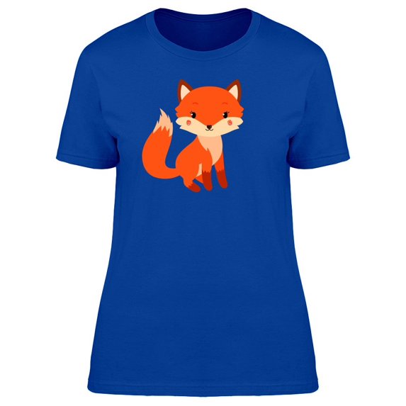 Fox Cute Cartoon Tee Women's -Image by Shutterstock