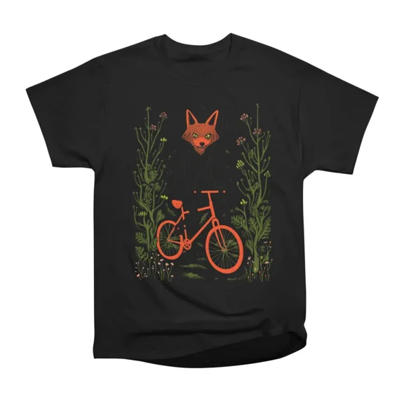 Fox Cycling Forest T-Shirt Tee Gift For Him Merch For Her Apparel For Friend