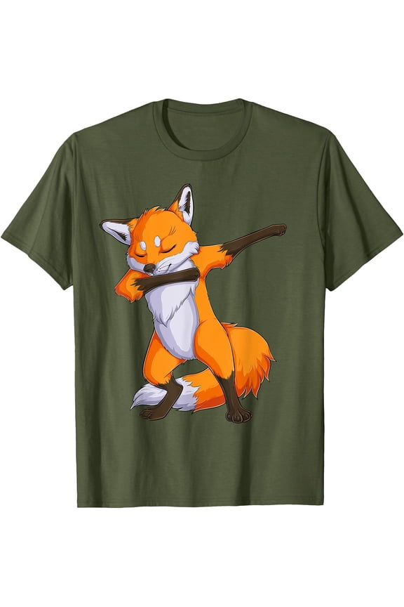 Fox Dabbing Fox Funny Animal Foxes Lover Unisex T-Shirt for Men Women Kids
