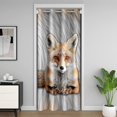 thumbnail image 1 of Fox Door Curtain,Fox Hide Pattern Blackout Curtain,Jungle Animal Door Drape 52"W X 84"L,Woodland Wildlife Theme Room Divider Curtain,White Brown Closet Curtain, 1 of 5
