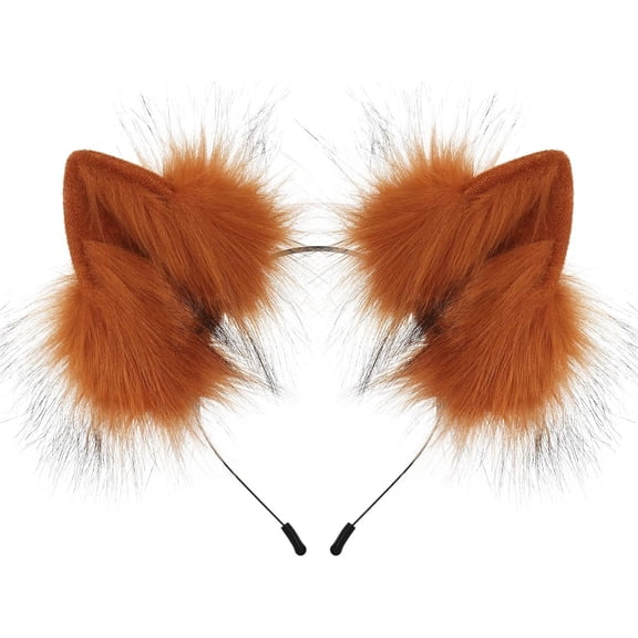 Fox Ears Headband Cute Furry Faux   Hair Hoop for  Party Halloween