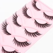 Fox Eye False Eyelashes Multipack, Gradient Outer Lifted Wispy Strip Lashes, Soft Faux Mink Natural Eye Lifting Lashes for Daily & Dating Makeup