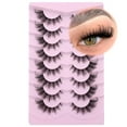 thumbnail image 1 of Fox Eye Lashes Wispy Eyelashes Natural Look Clear Band Lashes Fluffy Faux Mink Lashes Strip Natural False Lashes Pack by GVEFETIEE 8 Pairs, 1 of 14