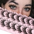 thumbnail image 1 of Fox Eye Lashes Wispy Eyelashes Natural Look Clear Band Lashes Fluffy Faux Mink Lashes Strip Natural False Lashes Pack by GVEFETIEE 8 Pairs, 1 of 13