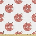 thumbnail image 1 of Fox Fabric by the Yard, Forest Animal with the Printed Illustration Woodland Theme, Decorative Upholstery Fabric for Sofas and Home Accents, Dark Salmon Paprika by Ambesonne, 1 of 5