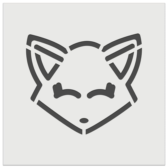 Fox Face DIY Cookie Wall Craft Stencil - 7.0 Inch