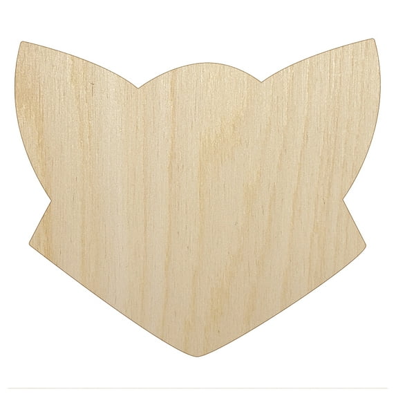 Fox Face Solid Wood Shape Unfinished Piece Cutout Craft DIY Projects - 4.70 Inch Size - 1/4 Inch Thick
