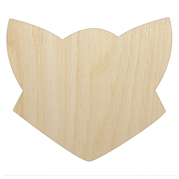 Fox Face Solid Wood Shape Unfinished Piece Cutout Craft DIY Projects - 4.70 Inch Size - 1/4 Inch Thick