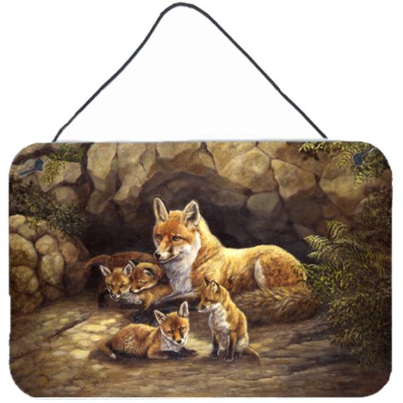 Fox Family Foxes by the Den Wall or Door Hanging Prints