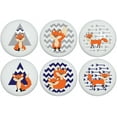 thumbnail image 1 of Fox Family Woodland Forest Animal Ceramic Dresser Cabinet Drawer Knobs Pulls with Arrows and Chevrons Children's Nursery Decor (Set of 6), 1 of 2